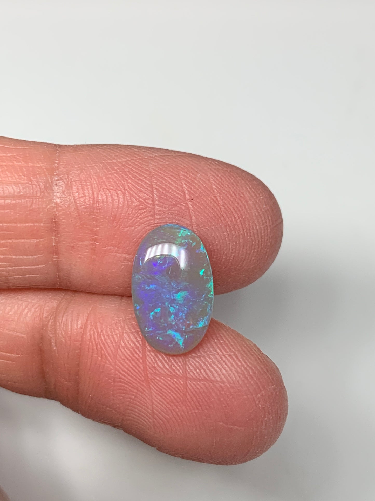 Swirling Green. Lightning Ridge Crystal Opal. 2.03 Ct