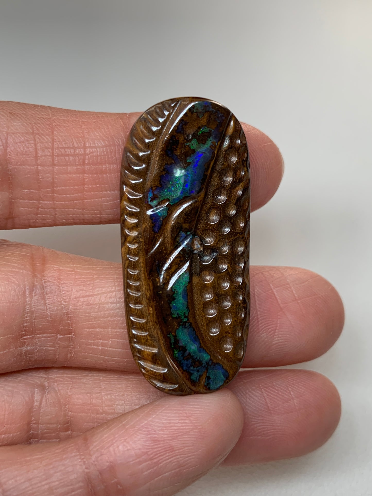 Tribal Shields. Solid Boulder Opal Pair. 83.42 Ct