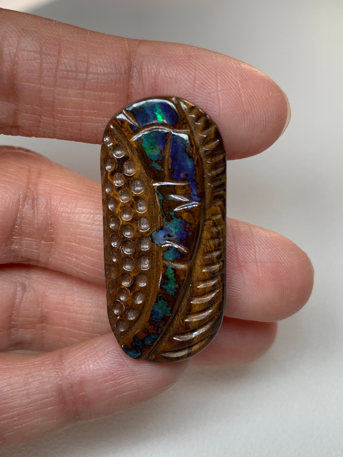 Tribal Shields. Solid Boulder Opal Pair. 83.42 Ct