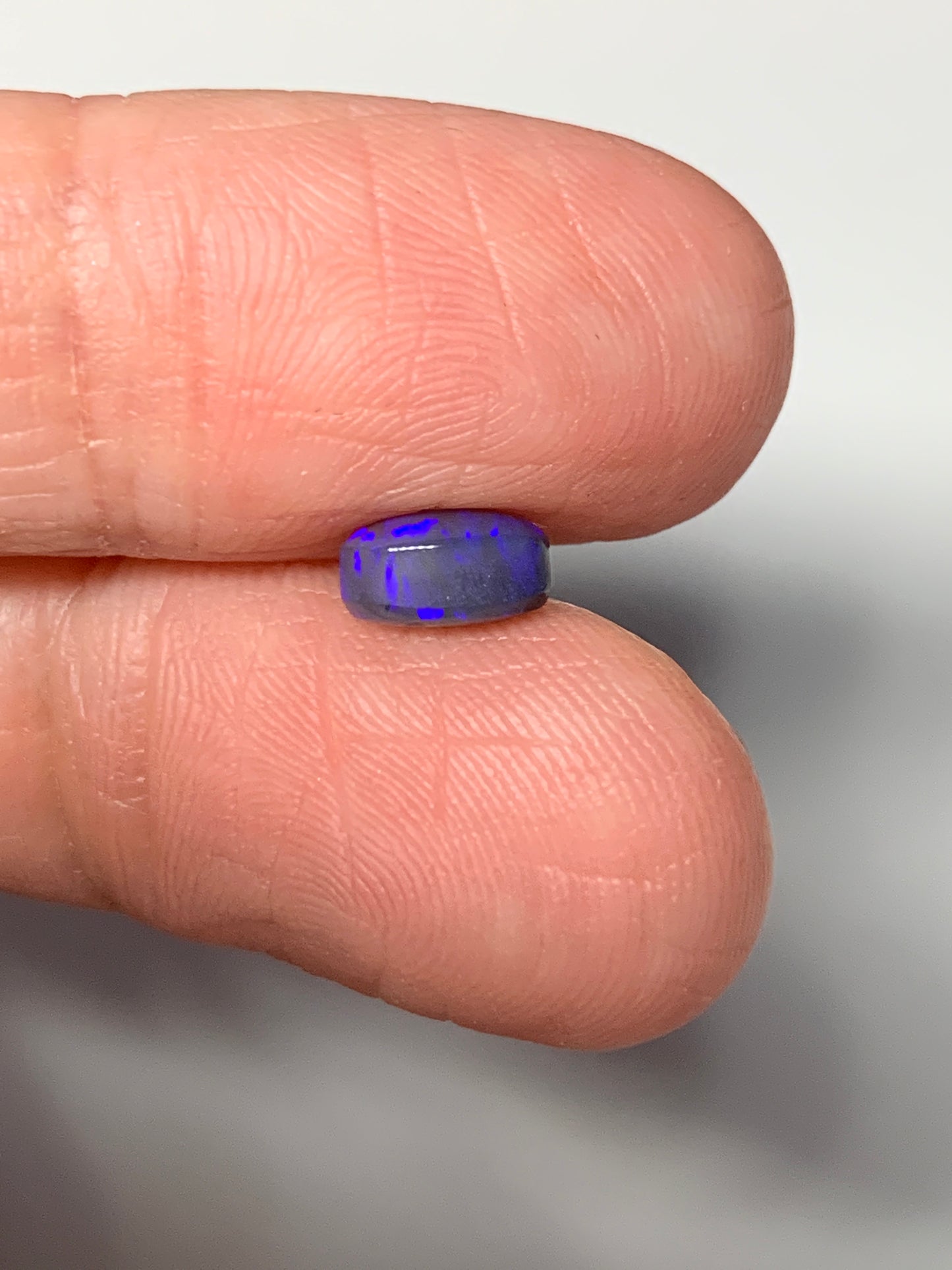 Purple Pair. Lightning Ridge Black Crystal Opals. 1.58 ct