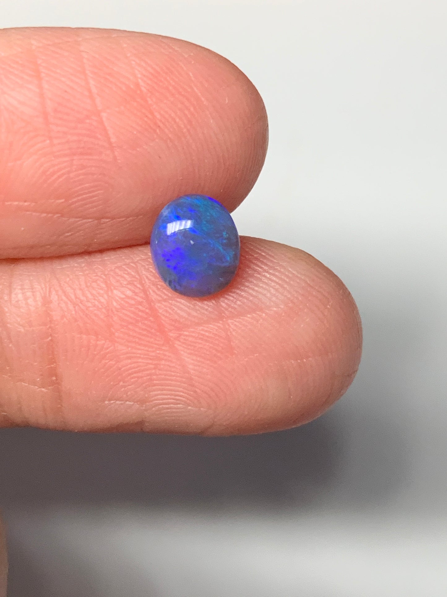 Purple Pair. Lightning Ridge Black Crystal Opals. 1.58 ct