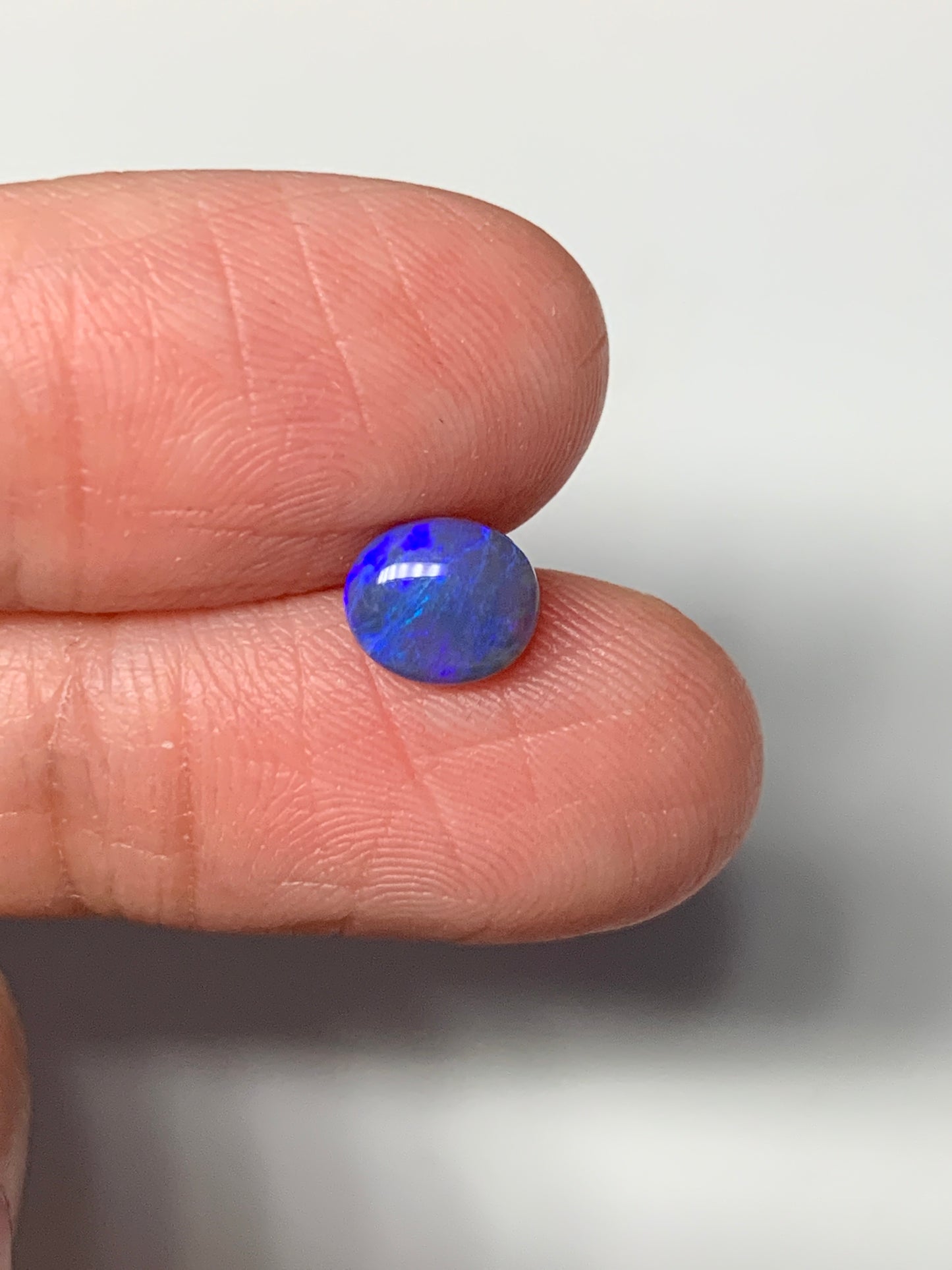 Purple Pair. Lightning Ridge Black Crystal Opals. 1.58 ct