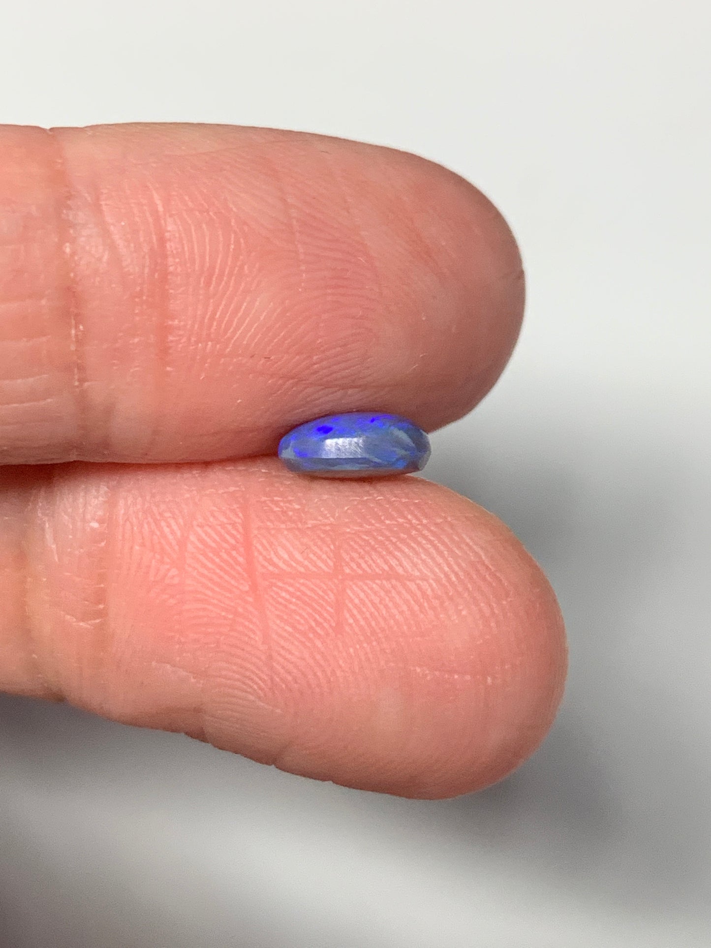 Purple Pair. Lightning Ridge Black Crystal Opals. 1.58 ct