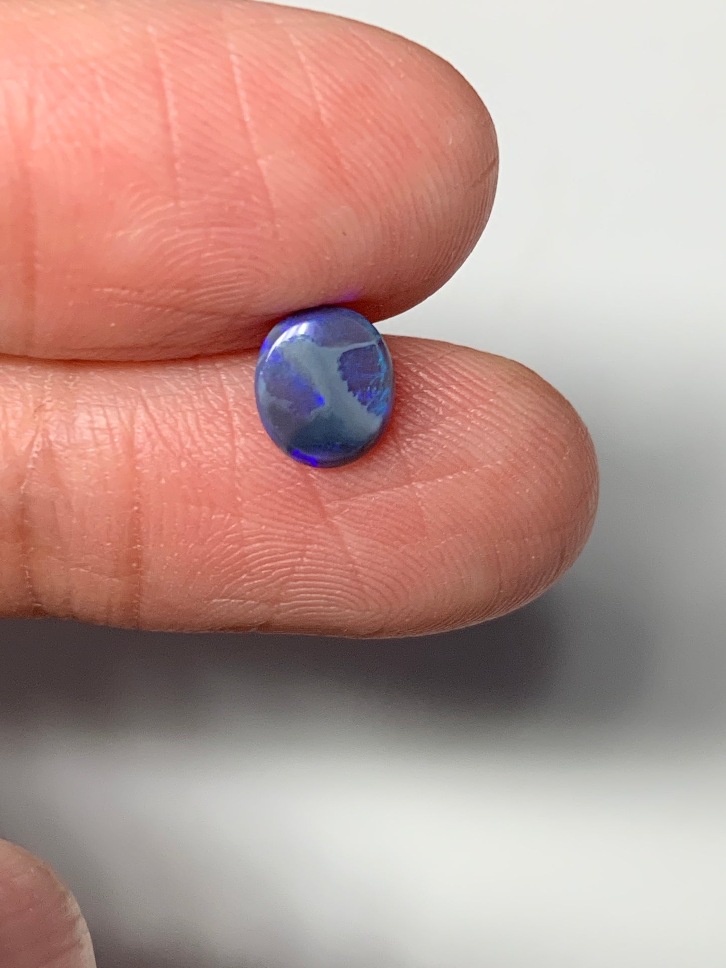 Purple Pair. Lightning Ridge Black Crystal Opals. 1.58 ct