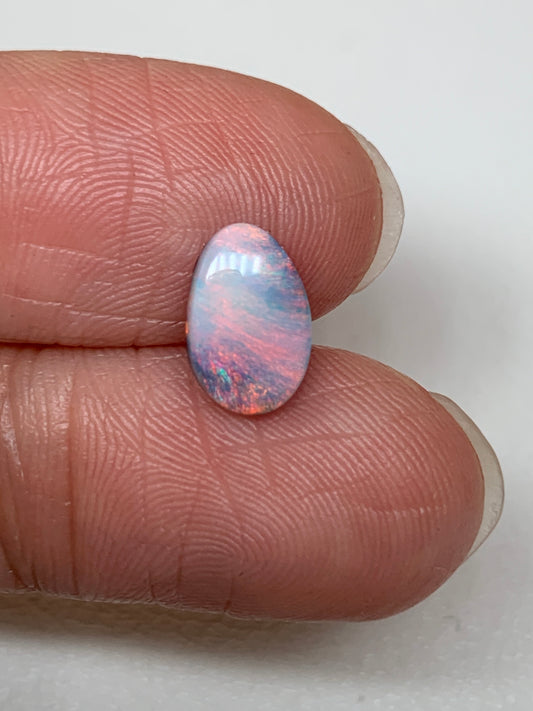 Red Ribbons. Solid Boulder Opal. 1.30 Ct