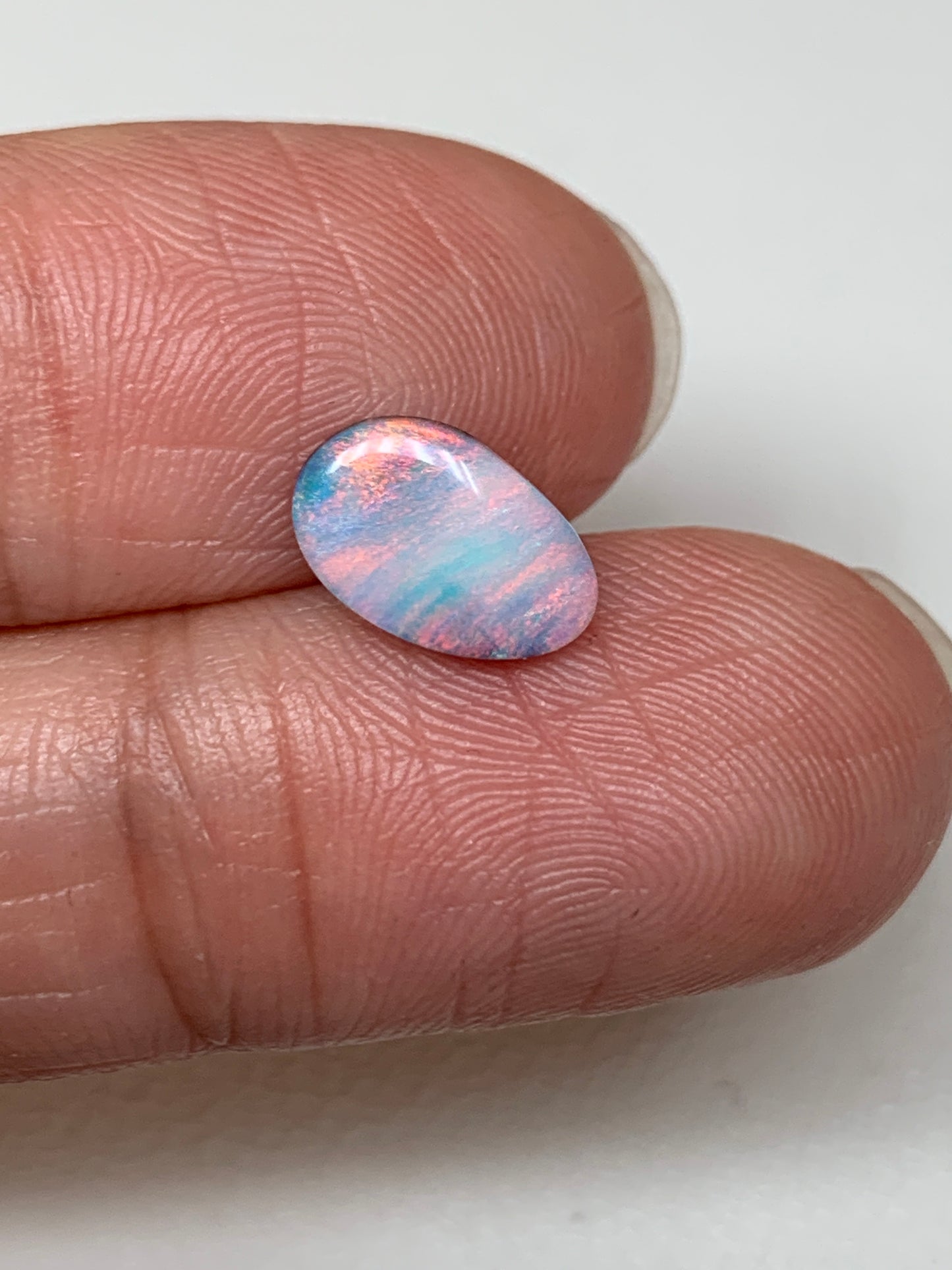 Red Ribbons. Solid Boulder Opal. 1.30 Ct