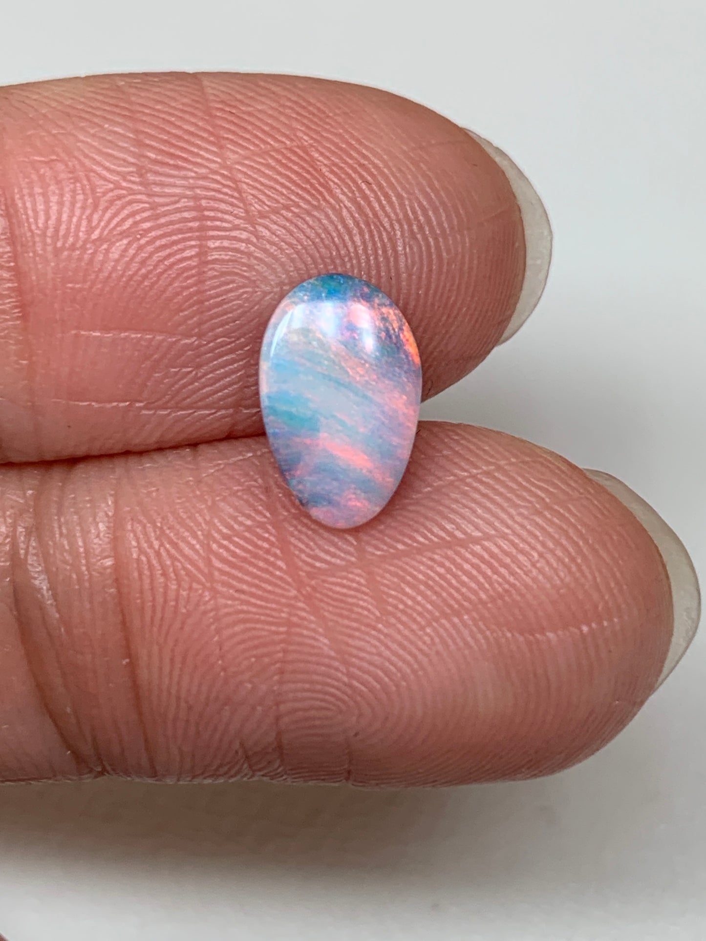 Red Ribbons. Solid Boulder Opal. 1.30 Ct