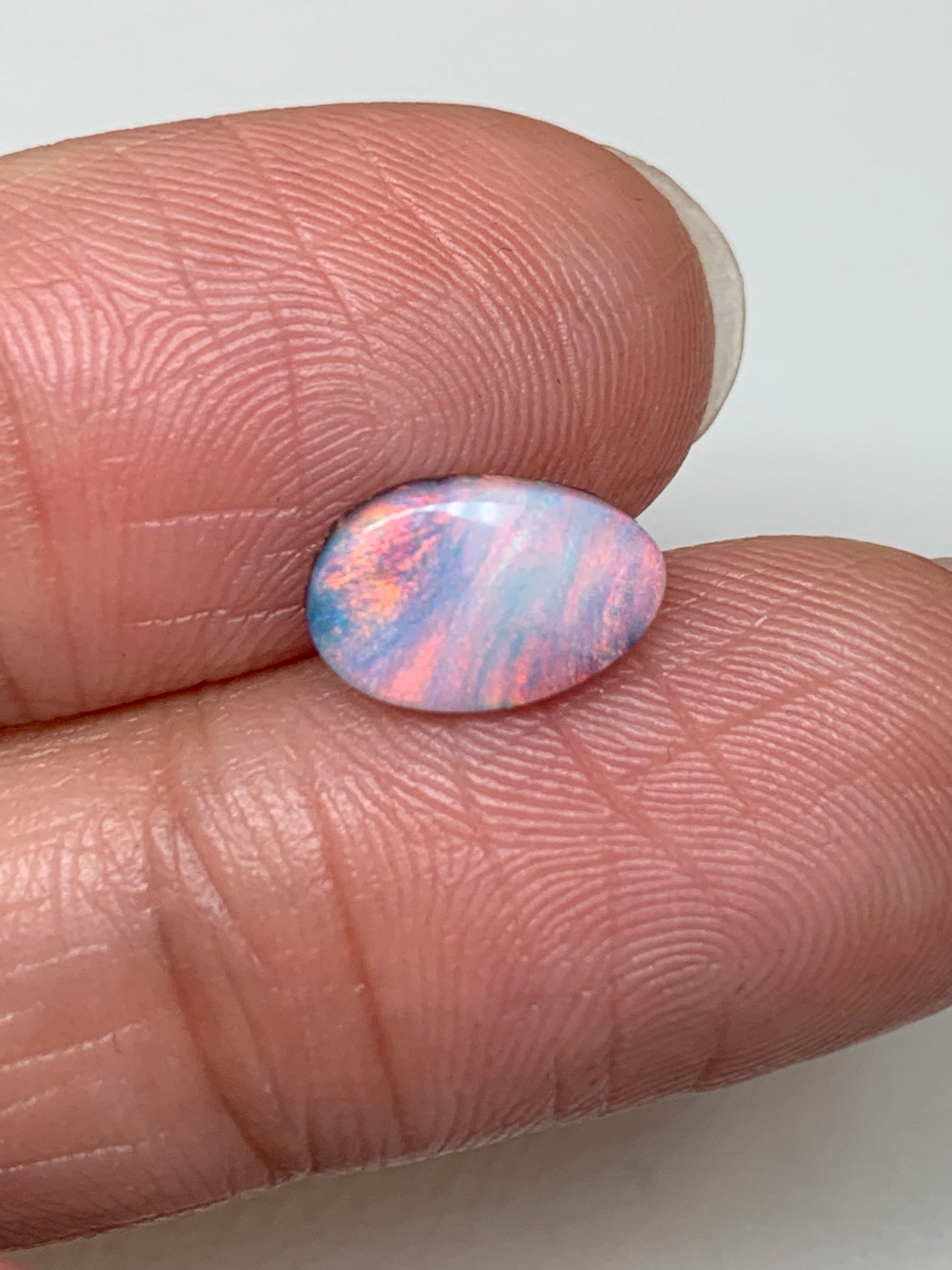 Red Ribbons. Solid Boulder Opal. 1.30 Ct