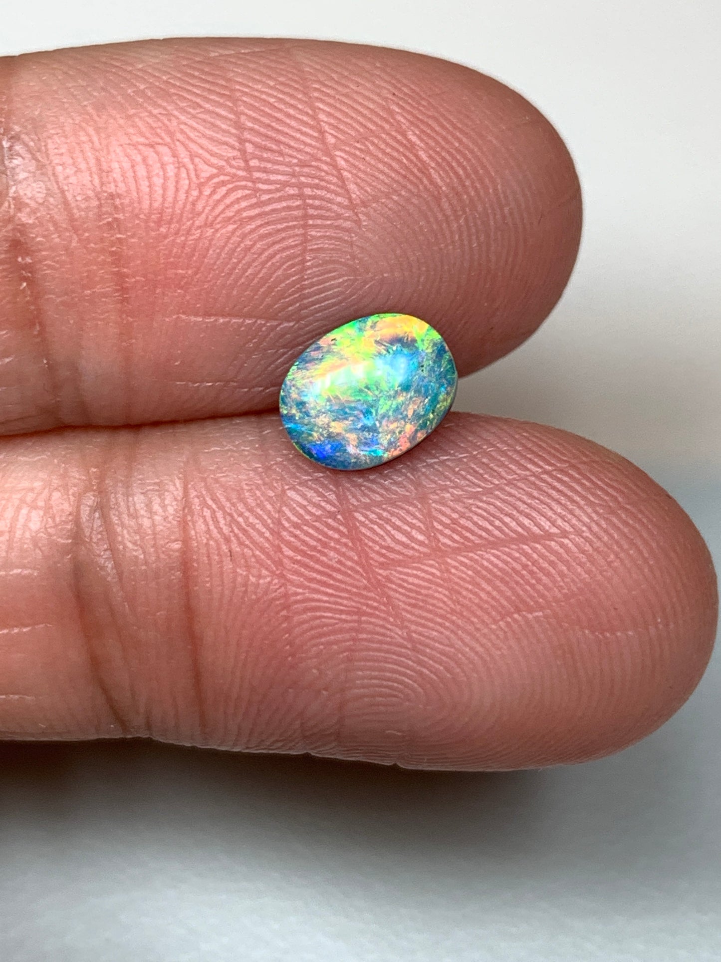 Citrus Zinger. Lightning Ridge Doublet Black Opal. 0.72 Ct