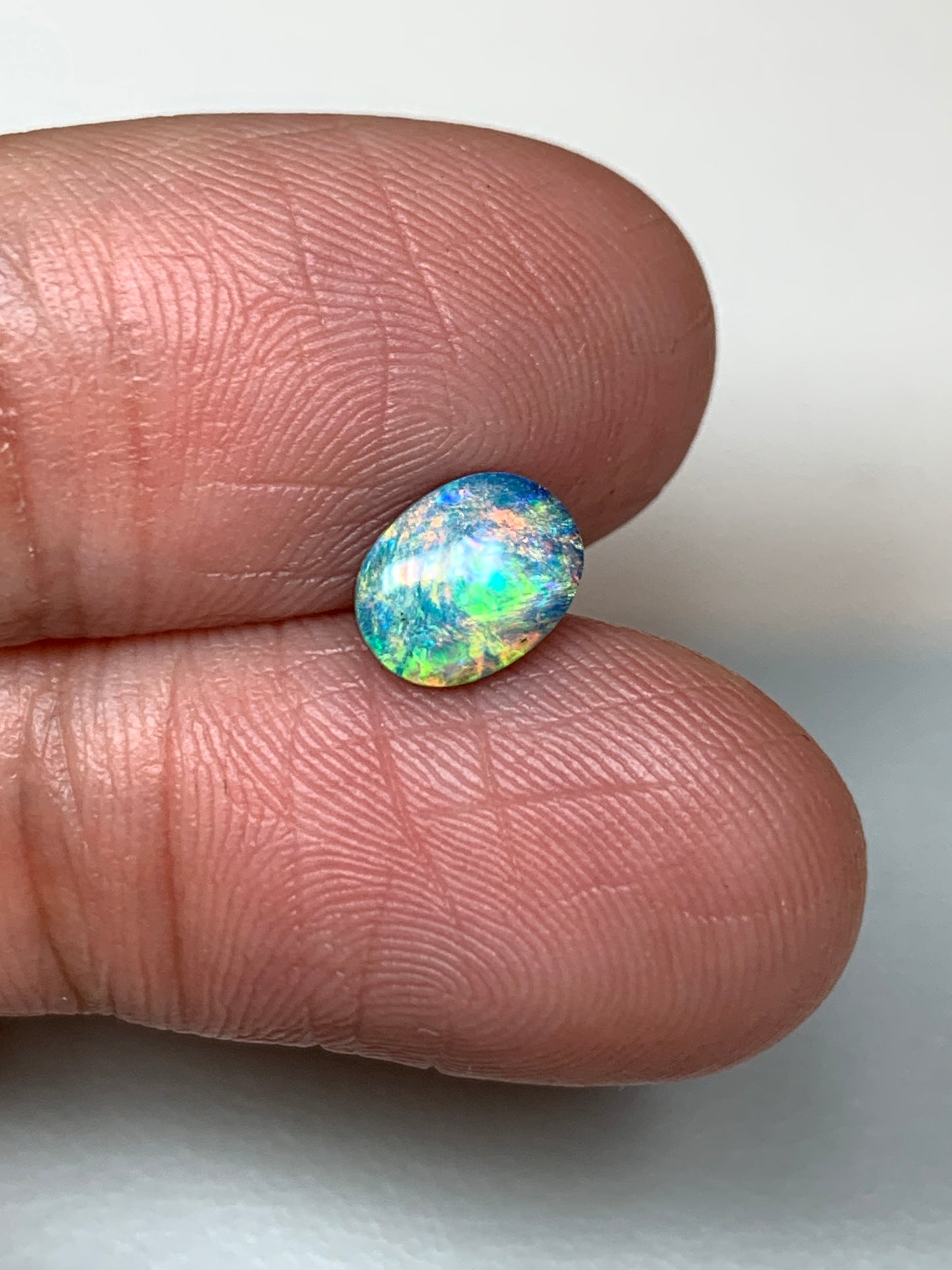 Citrus Zinger. Lightning Ridge Doublet Black Opal. 0.72 Ct