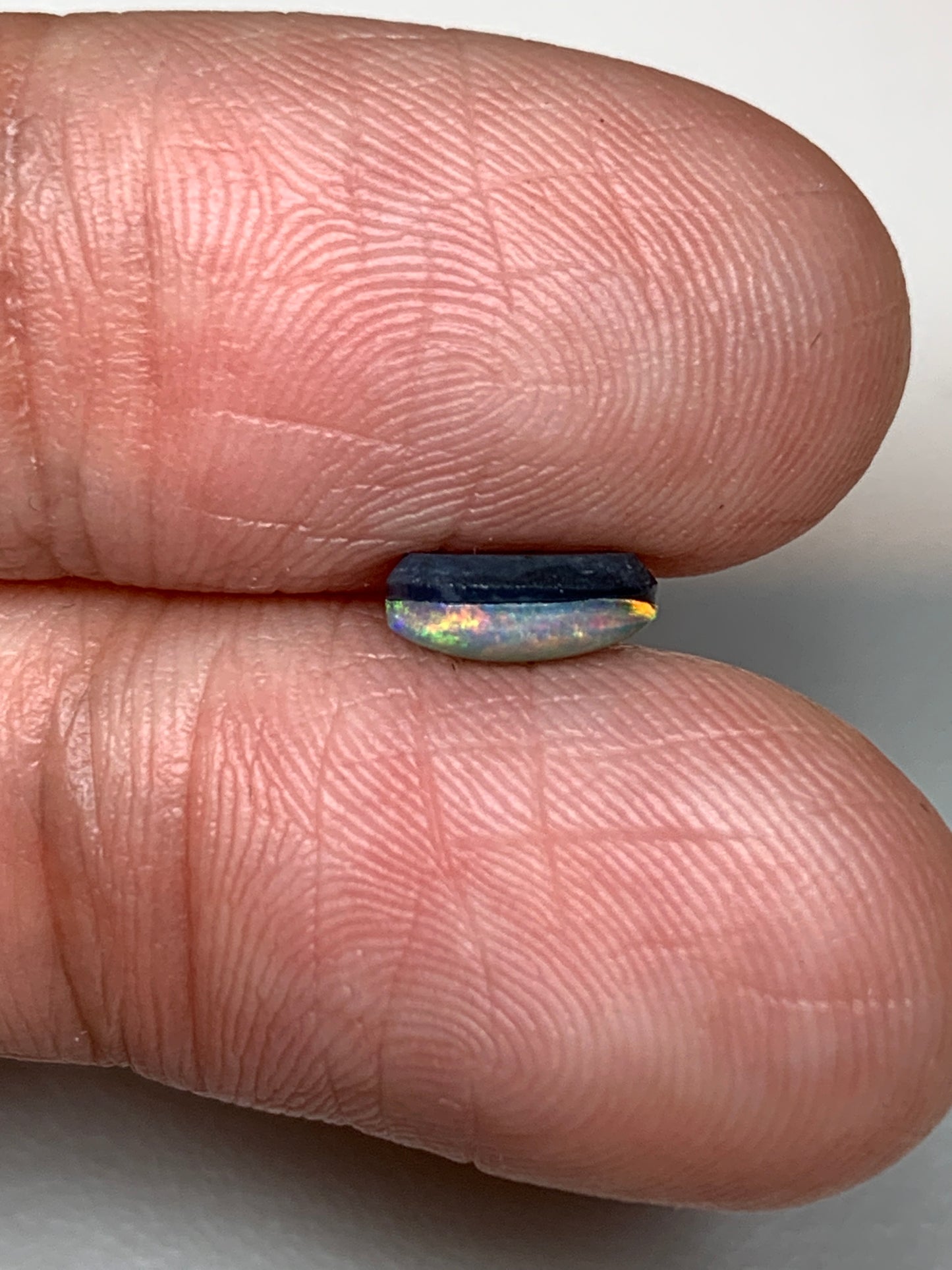 Citrus Zinger. Lightning Ridge Doublet Black Opal. 0.72 Ct