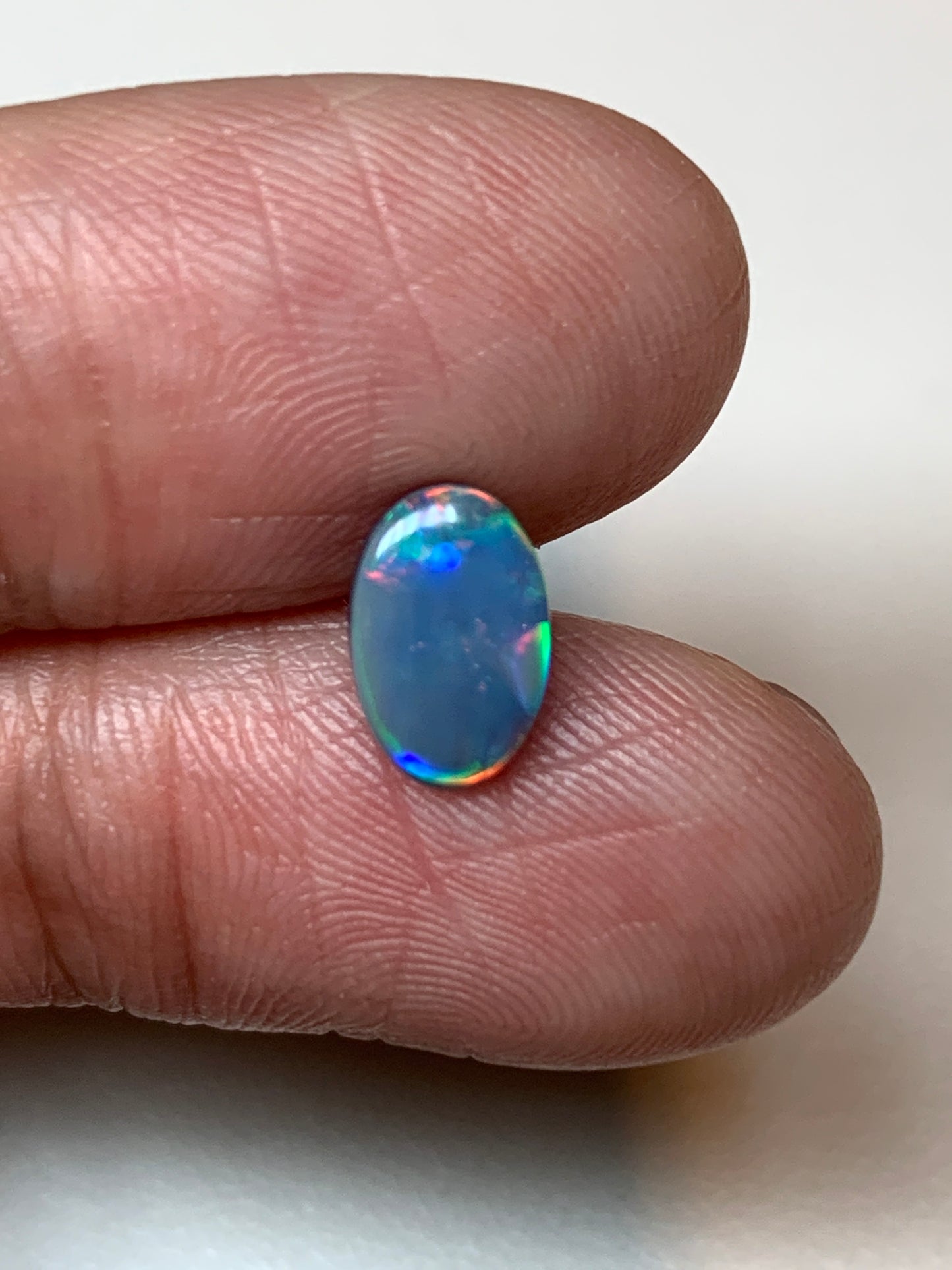 Full Red. Lightning Ridge Doublet Black Opal. 0.93 Ct