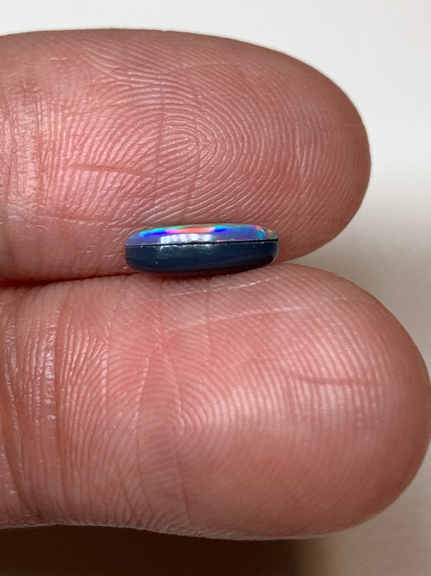 Full Red. Lightning Ridge Doublet Black Opal. 0.93 Ct