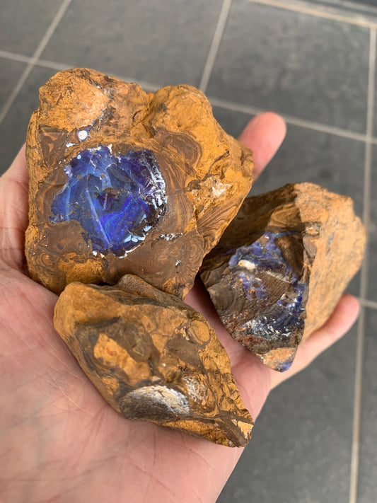 Bonus Rock + Purple Rocks. Rough Boulder Opal. 479 Grams.