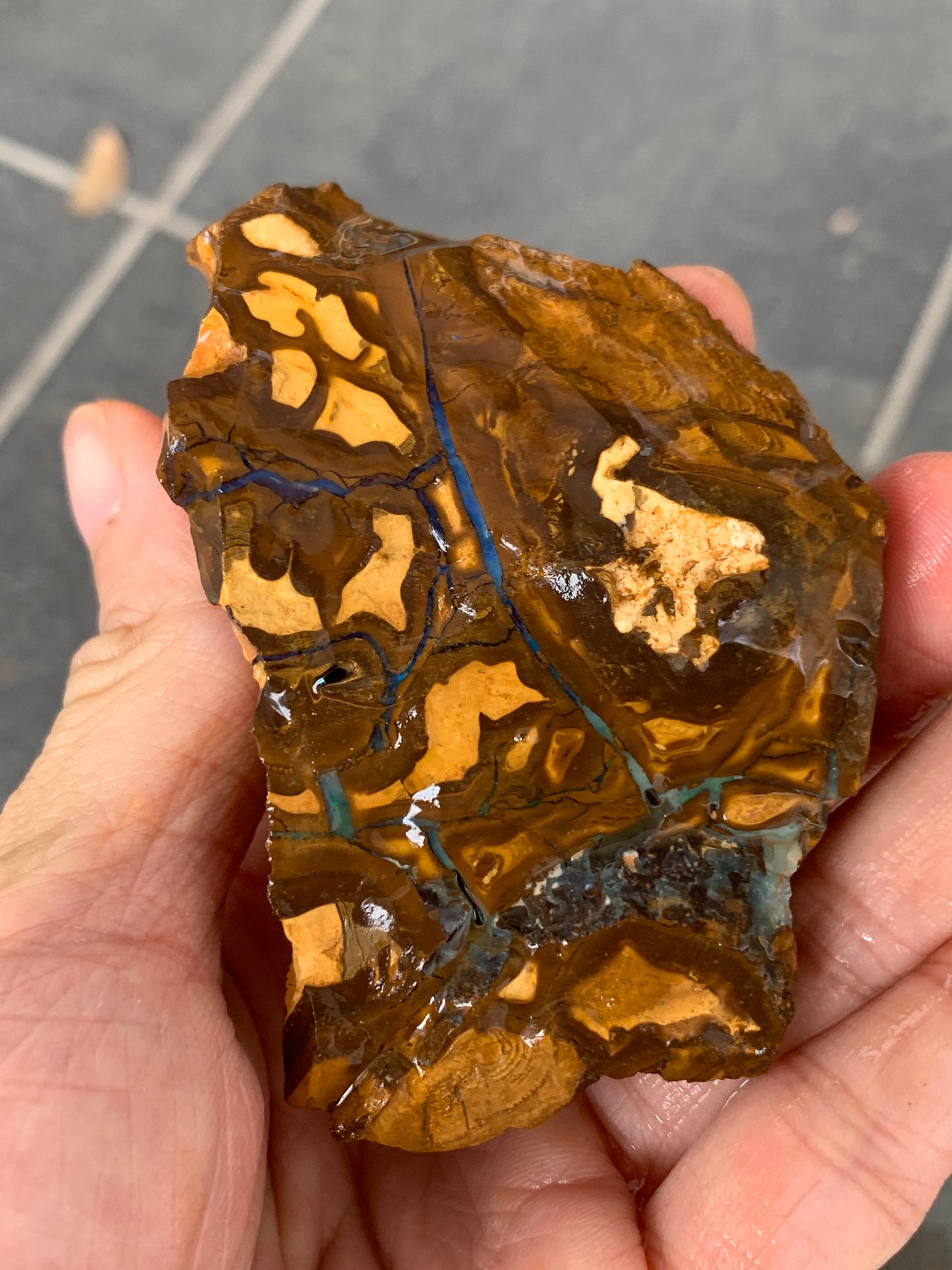 Take Five. Rough Boulder Opal Rocks. 357 Grams.