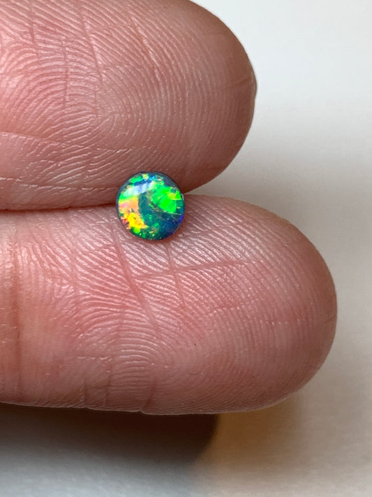 Autumn Spray. Lightning Ridge Doublet Black Opal. 0.25 Ct
