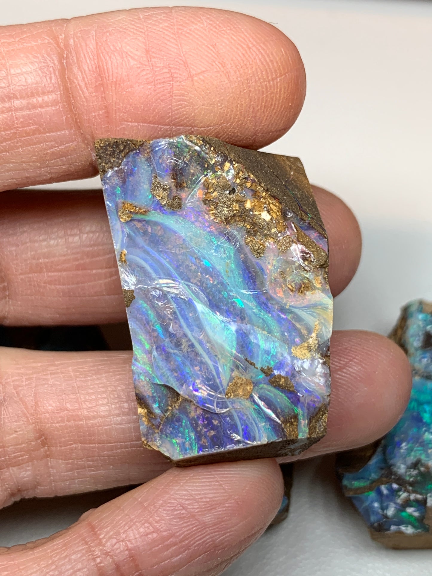 Parcel of 20. Boulder Opal Rough Splits.
